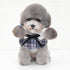 Dog Shawl Small Cloak Pet Bow Ttie Saliva Towel Pet Accessories - Size L - Black White Grid