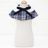Dog Shawl Small Cloak Pet Bow Ttie Saliva Towel Pet Accessories - Size L - Black White Grid