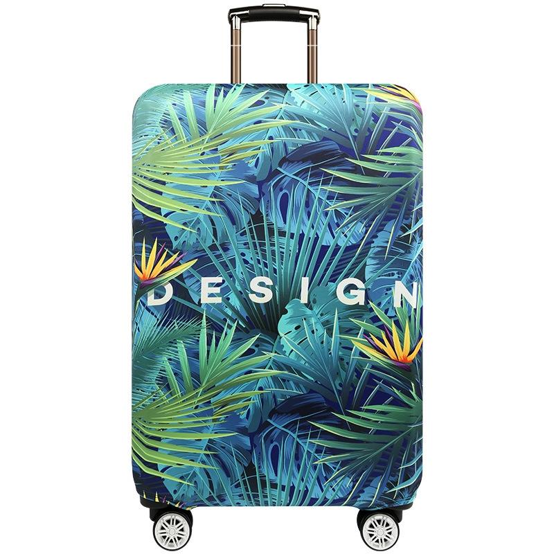 Stretchy Luggage Dust Cover - Durable & Protective - Size L - Tropical Palm - Xl