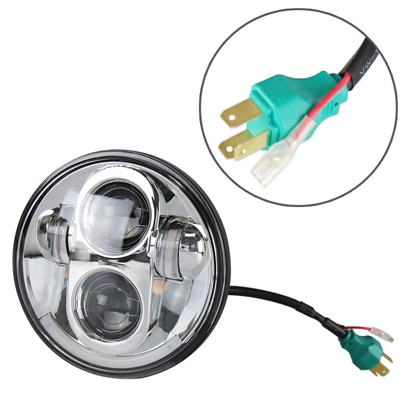 5.75 Inch Dc12V 6000K - 6500K 40W Car Led Headlight For Harley Black