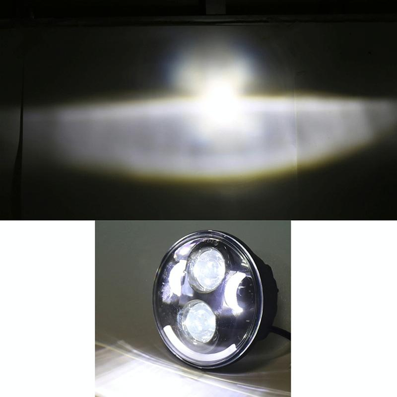 5.75 Inch Dc12V 6000K - 6500K 40W Car Led Headlight For Harley Black