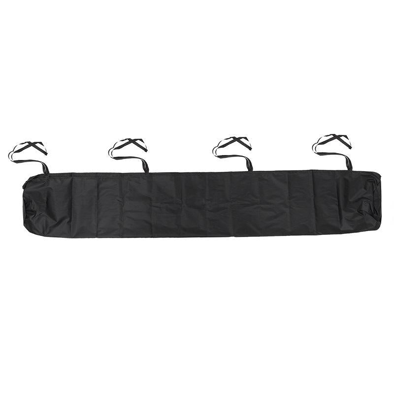 Waterproof Retractable Roller Blind Awning Cover - 4.5m Length Dustproof Protection - Black