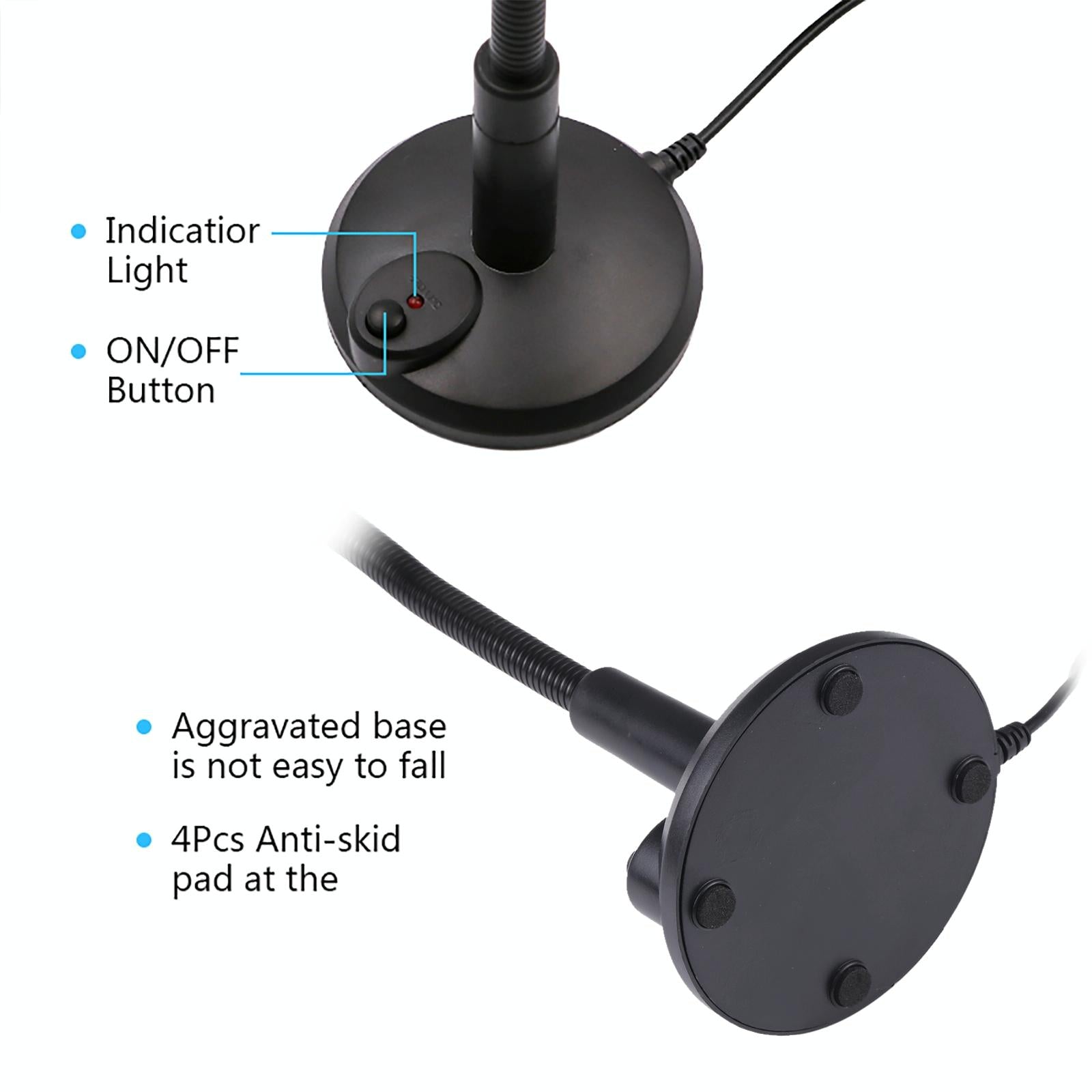 Drive-Free Computer Microphone - 3.5Mm Plug Black 3.5M