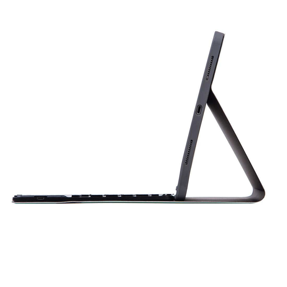 Detachable Bluetooth Keyboard Tablet Case For Ipad Pro 11 With Touchpad Pen Slot & Backlight - Plain Texture - Black