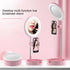 Foldable Desktop Makeup Mirror Holder with Storage - Black
