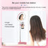 Foldable Desktop Makeup Mirror Holder with Storage - Black