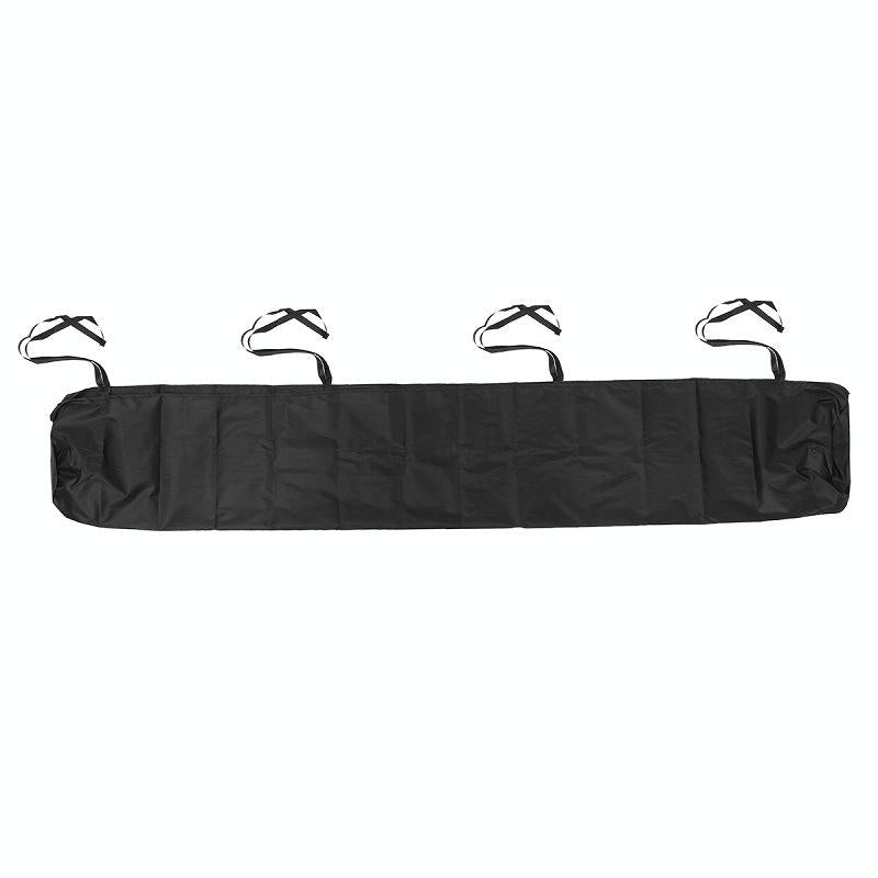 Waterproof Retractable Roller Blind Awning Cover - 3.5m Length Dustproof Protection - Black