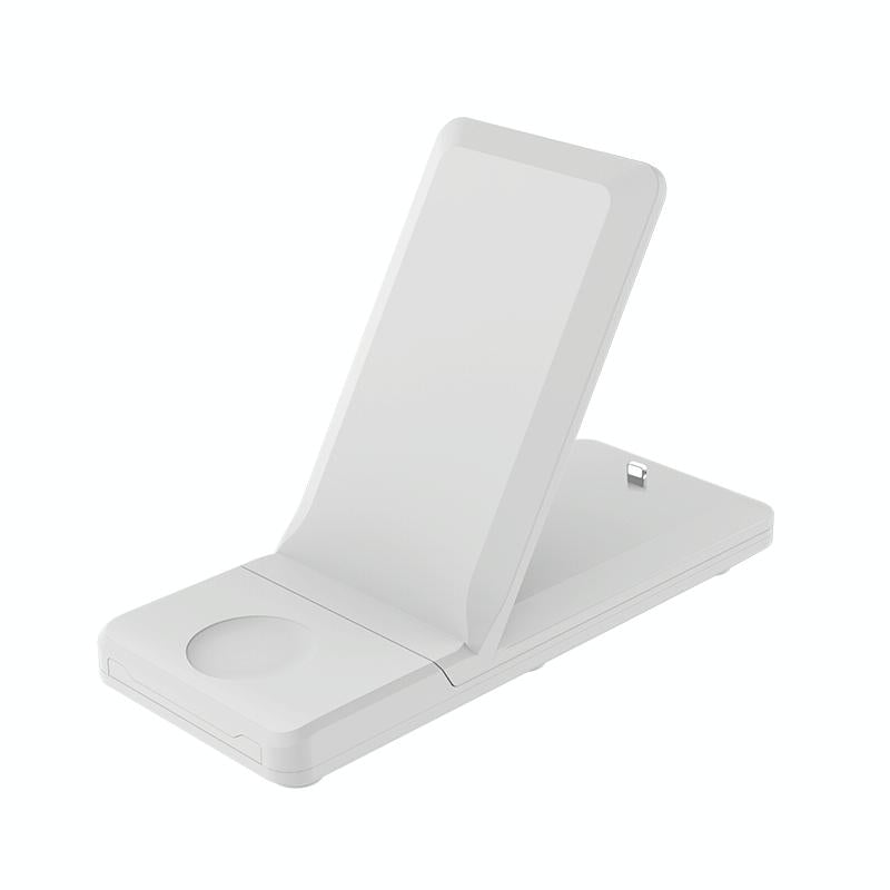 3 In 1 Foldable Wireless Charger For Iphone Iwatch Airpods - Black