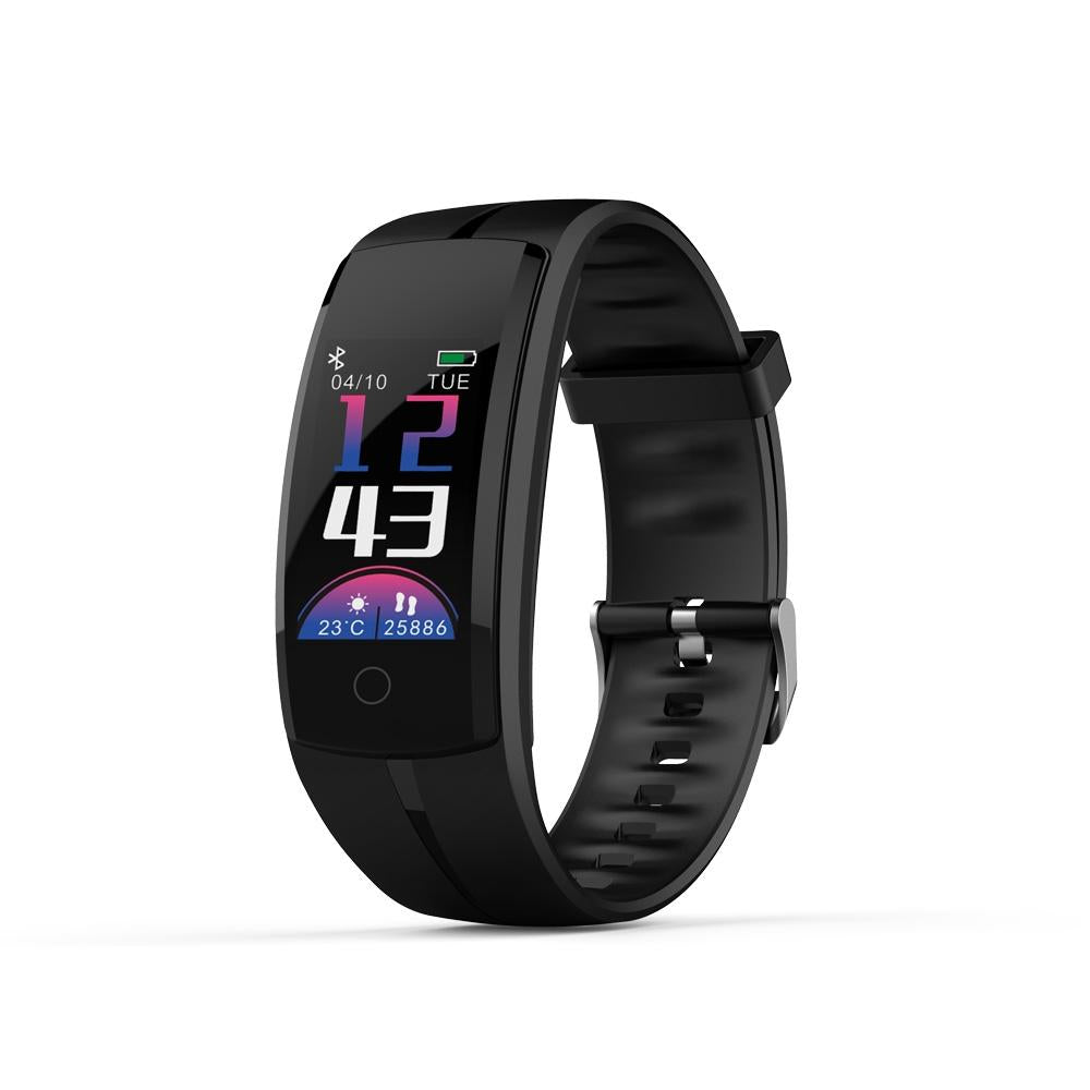Waterproof Tft Smart Bracelet With Call / Heart / Sleep / Sedentary / Bp Monitoring - Black