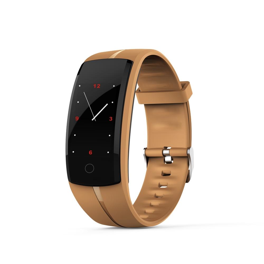 Waterproof Tft Smart Bracelet With Call / Heart / Sleep / Sedentary / Bp Monitoring - Black