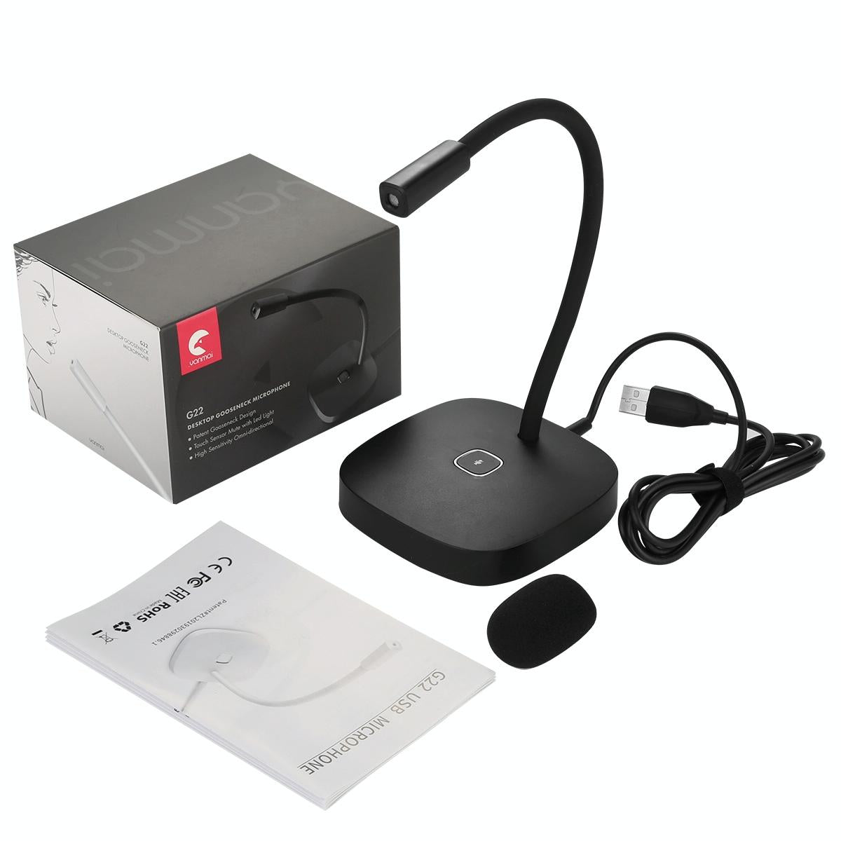 Desktop Usb Microphone For G22 Computers - Black