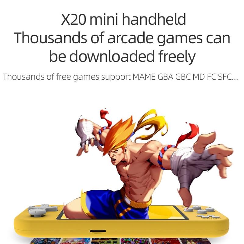 Street Fighter Handheld Console - Nostalgic Gaming - Gray