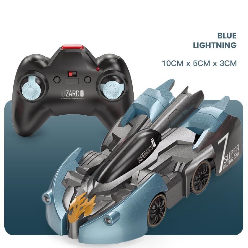 Electric Remote Control Wall Climbing Car for Kids - Mini Toy - Blue Break Handle Rc Edition