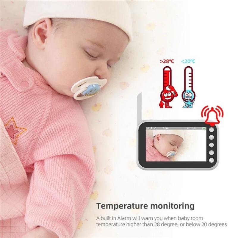 4.5 Video Baby Monitor With Two-Way Voice Temperature Display And Music Player