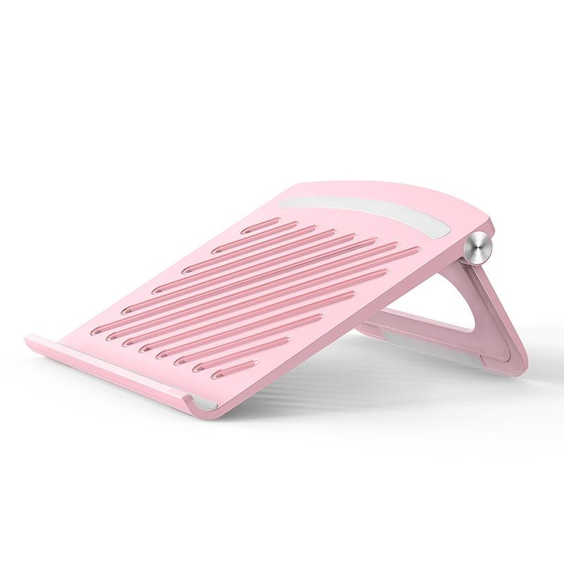 Foldable Laptop Cooling Stand - Height Adjustable - Pink