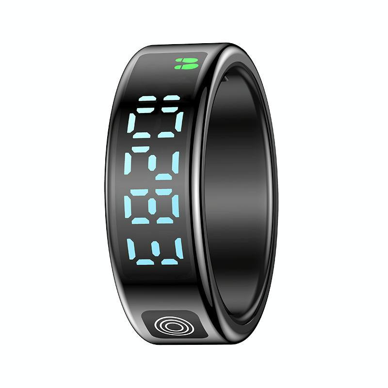 Smart Ring Hand Gestures Health Monitoring Sports Modes Size 12 - Silver