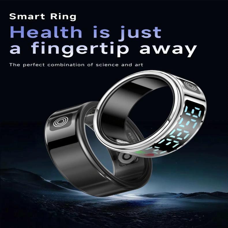 Smart Ring Hand Gestures Health Monitoring Sports Modes Size 12 - Silver
