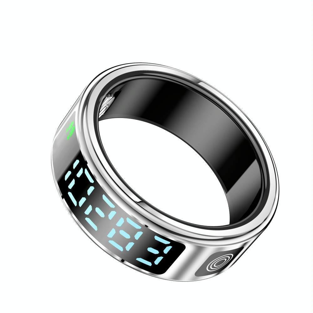 Smart Ring Hand Gestures Health Monitoring Sports Modes Size 12 - Silver