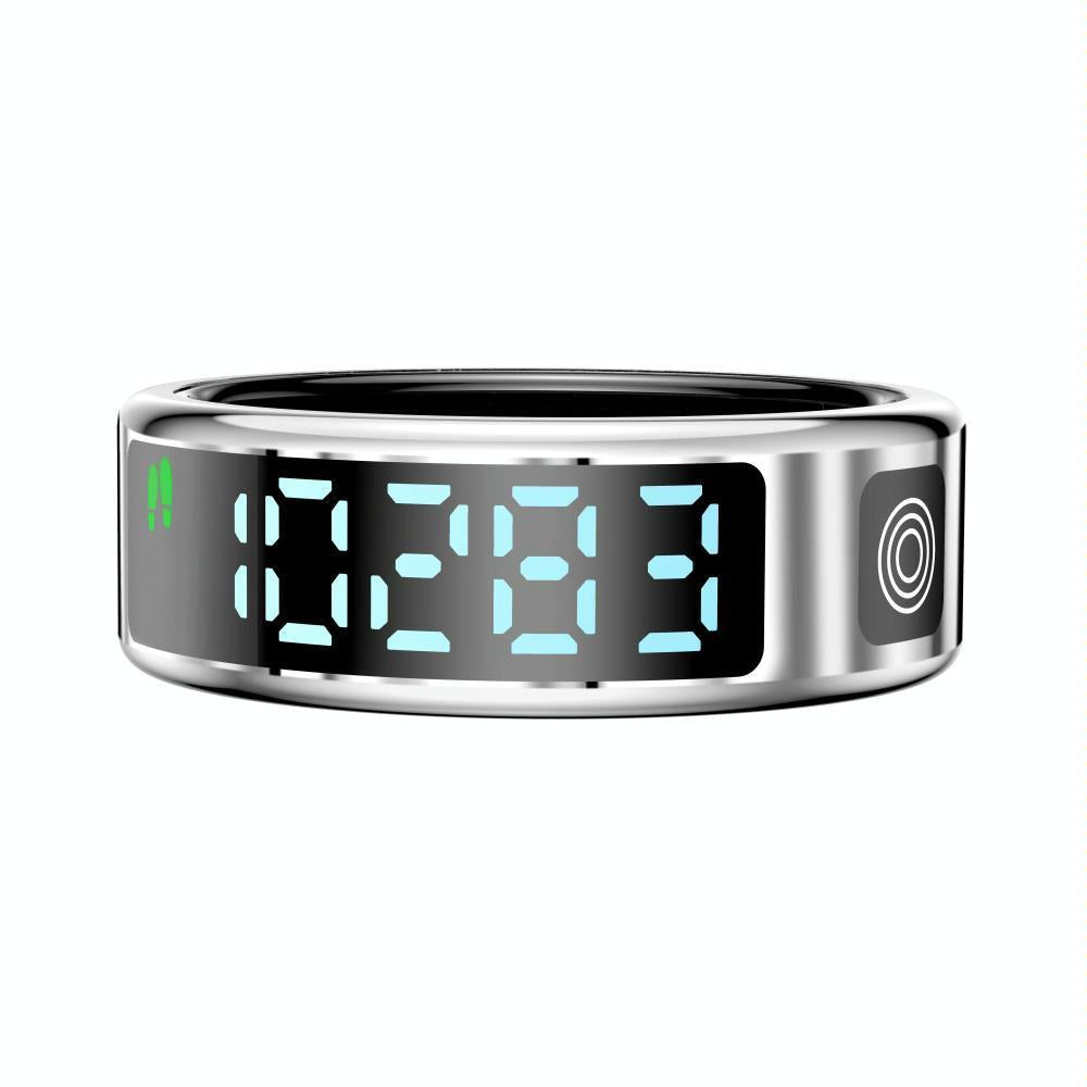 Smart Ring Hand Gestures Health Monitoring Sports Modes Size 12 - Silver