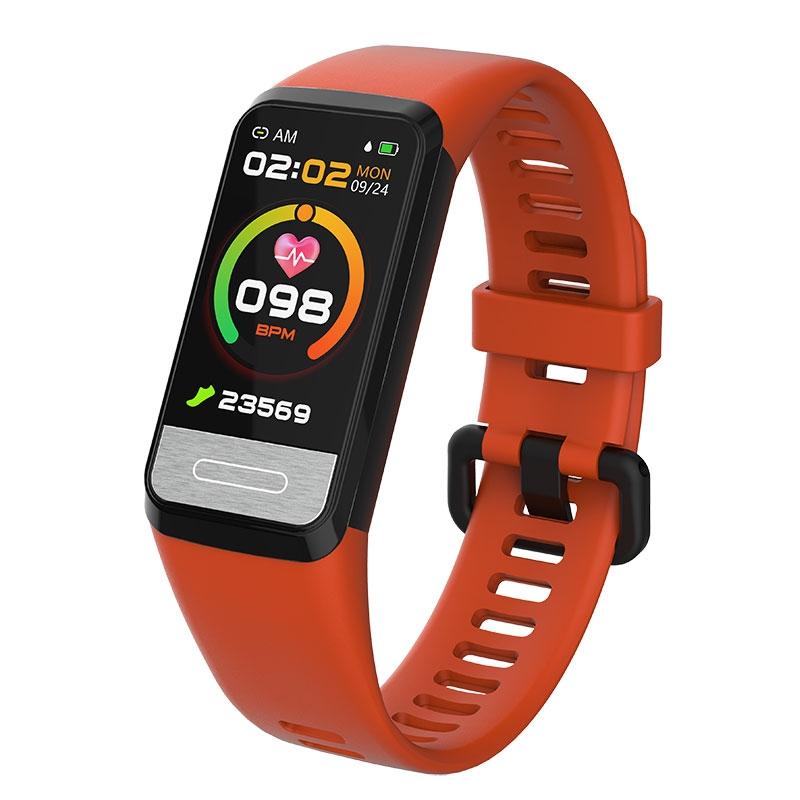 Smart Bracelet With Blood Oxygen Monitoring And Tft Hd Screen - Red