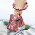 Snake Print Wrist Keychain Coin Purse Black Pu Leather Bracelet Card Case - Green