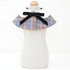 Dog Shawl Small Cloak Pet Bow Ttie Saliva Towel Pet Accessories - Size M - Gray Yellow Grid