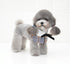 Dog Shawl Small Cloak Pet Bow Ttie Saliva Towel Pet Accessories - Size M - Gray Yellow Grid