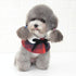 Dog Shawl Small Cloak Pet Bow Ttie Saliva Towel Pet Accessories - Size M - Gray Yellow Grid