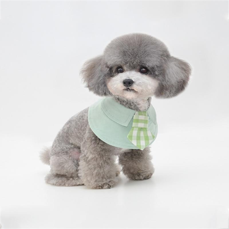 Pet Shawl Scarf Saliva Towel Dog Clothes Accessories - Size L - Pink