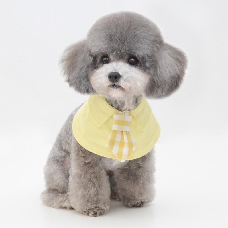 Pet Shawl Scarf Saliva Towel Dog Clothes Accessories - Size L - Pink