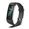 Waterproof Fitness Tracker Watch With Heart Rate Monitor - Black