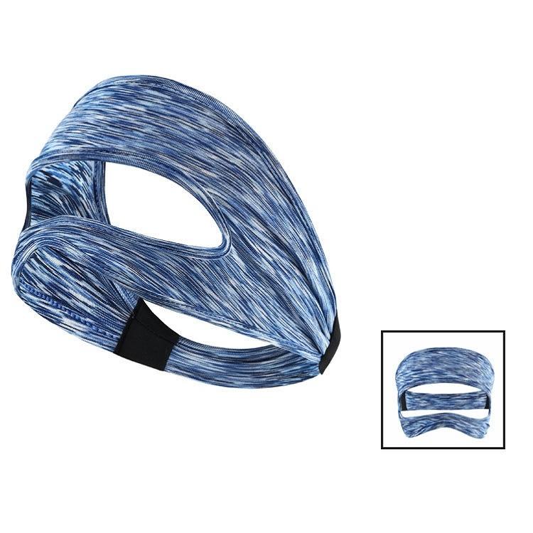 Gray Breathable Vr Eye Mask - Lightweight - Blue White