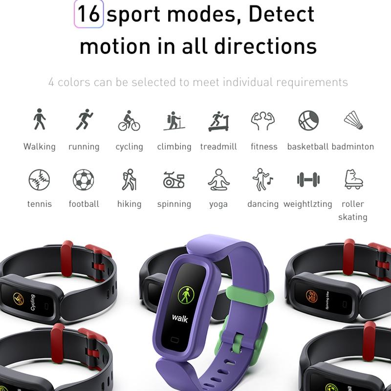Smart Fitness Bracelet With Bluetooth Sleep Tracking - Purple