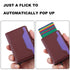 10x6x3cm Secure Brush Card Bag - Compact and Protective - Wine Red