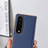 Skyline Series Nano Electroplating Pu Case for Samsung Galaxy z Fold 4 - Sky Blue