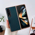 Skyline Series Nano Electroplating Pu Case for Samsung Galaxy z Fold 4 - Sky Blue