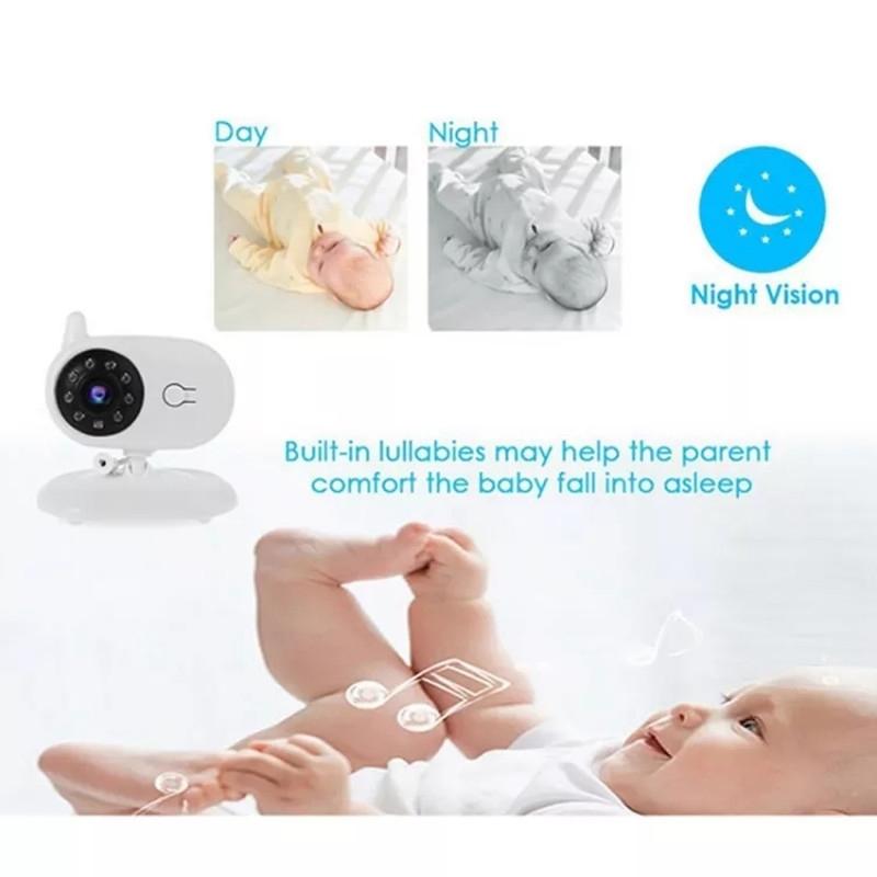 Wireless Baby Monitor With Night Vision And Temperature Display - 3.5 Inch