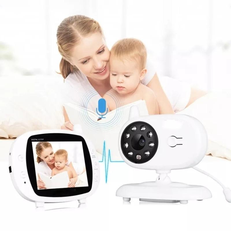 Wireless Baby Monitor With Night Vision And Temperature Display - 3.5 Inch