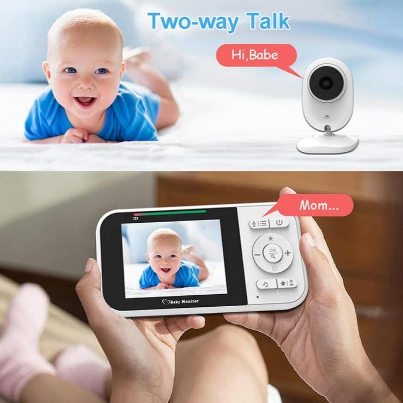 2-Way Voice Baby Monitor With Temperature Detection And 2.8 Lcd Screen