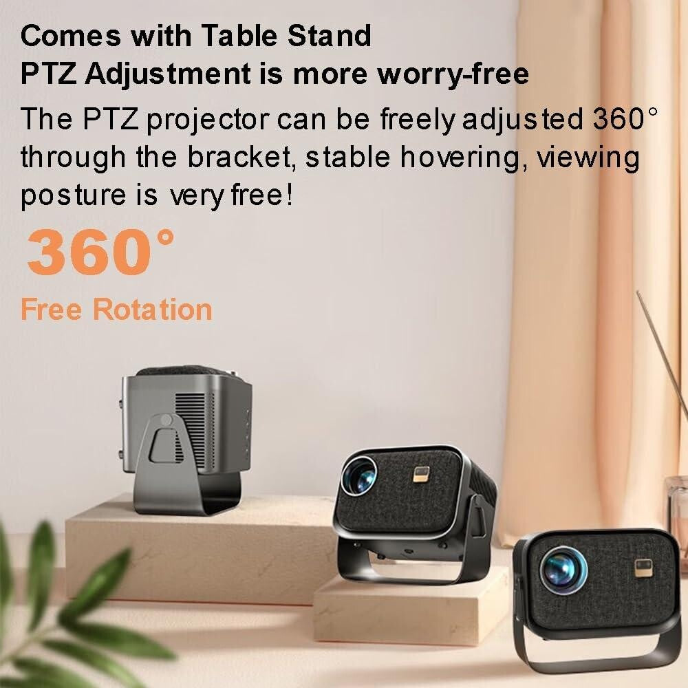 Compact Smart Home Theater Projector - Portable - Same Screen Version For Mobile Phone