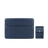 Leather Laptop Liner Bag - 14.1-15.4 Inches with Stand Function - Sapphire Blue With Bag