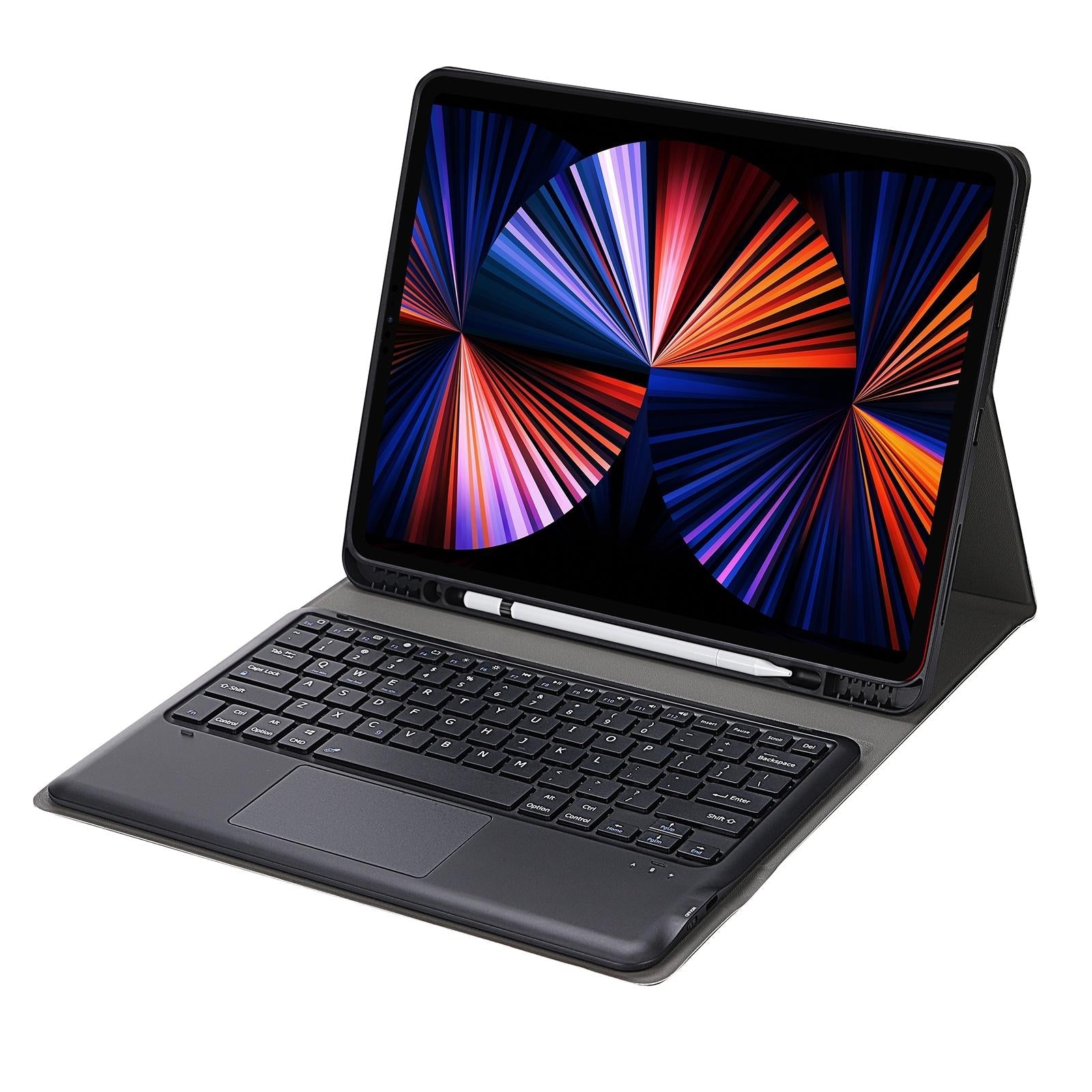 Detachable Bluetooth Keyboard Tablet Case For Ipad Pro 12.9 - Ultra-Thin With Touchpad Pen Slot & Holder - Dark Blue