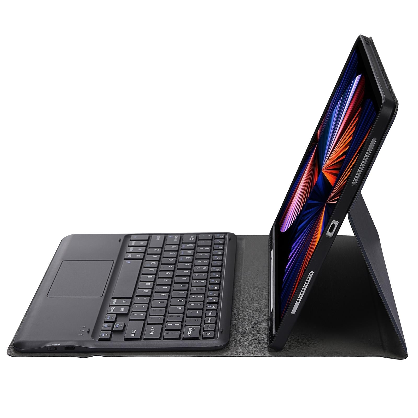Detachable Bluetooth Keyboard Tablet Case For Ipad Pro 12.9 - Ultra-Thin With Touchpad Pen Slot & Holder - Dark Blue