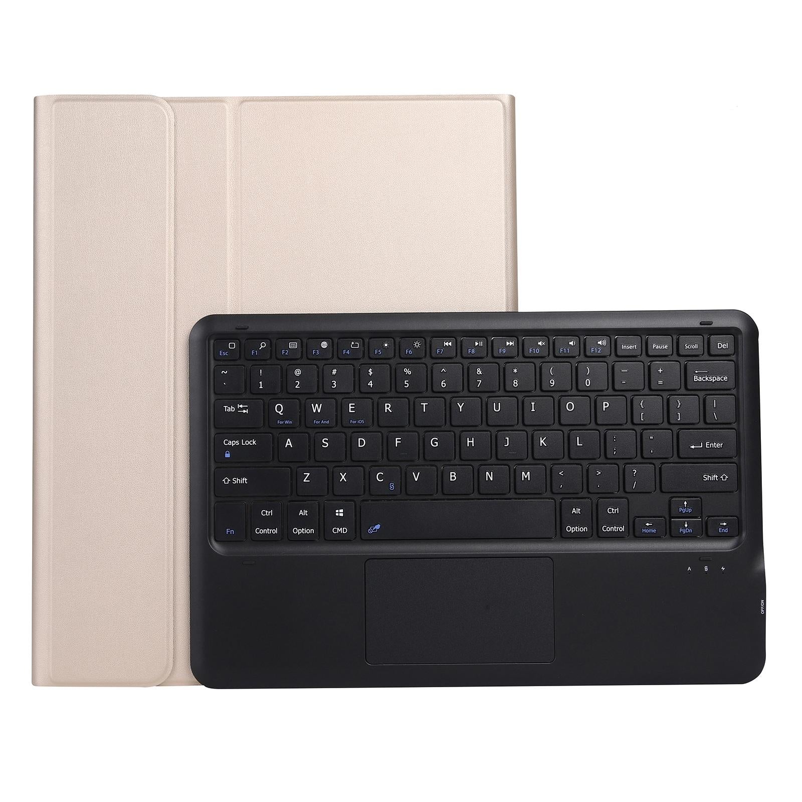 Detachable Bluetooth Keyboard Tablet Case For Ipad Pro 12.9 - Ultra-Thin With Touchpad Pen Slot & Holder - Dark Blue