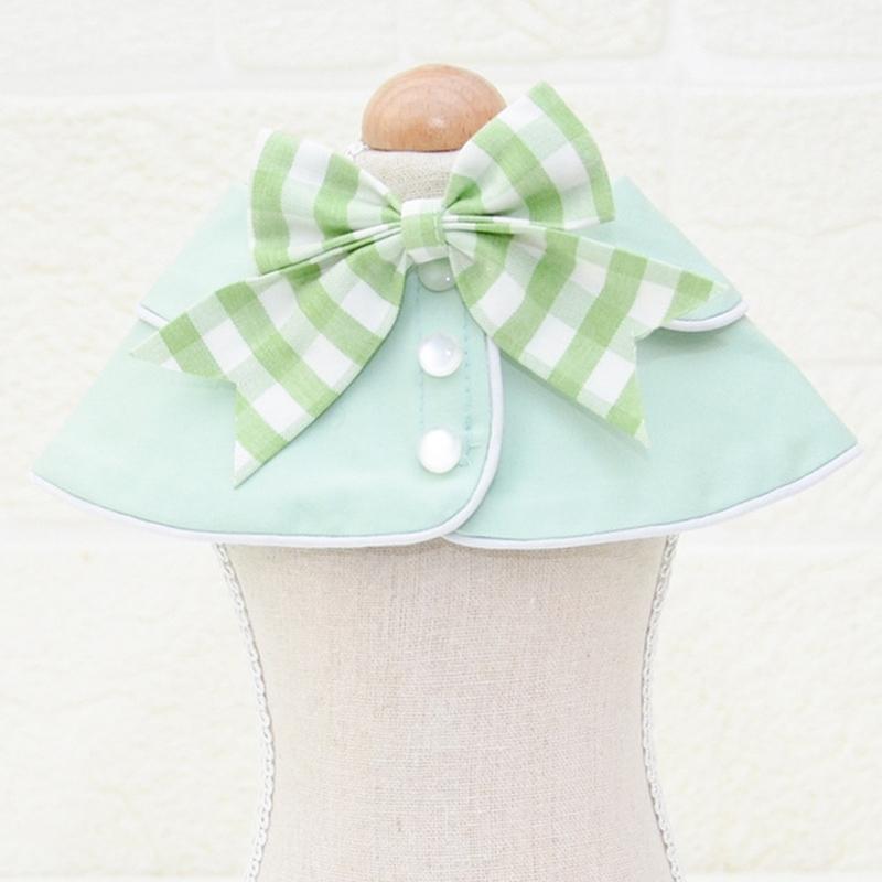 Pet Accessories Dog Small Shawl Bib Saliva Towel Triangle Scarf - Size L - Light Green