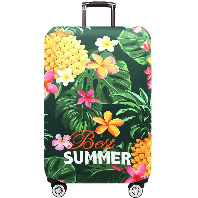 Stretchy Luggage Dust Cover - Durable & Protective - Size L - Banana Leaf Yellow - L