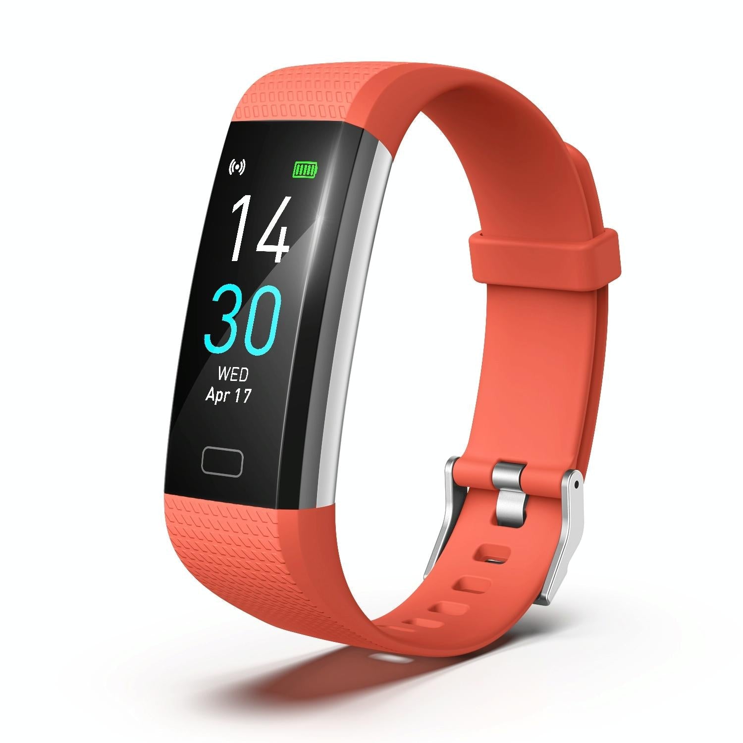 Waterproof Fitness Tracker Watch With Heart Rate Monitor - Orange