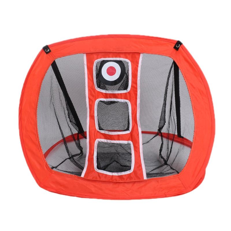 Foldable Square Golf Net For Indoor Practice - Orange