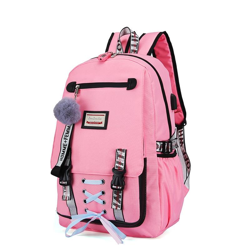 Anti-theft Usb Backpack for Sports and Leisure - Black