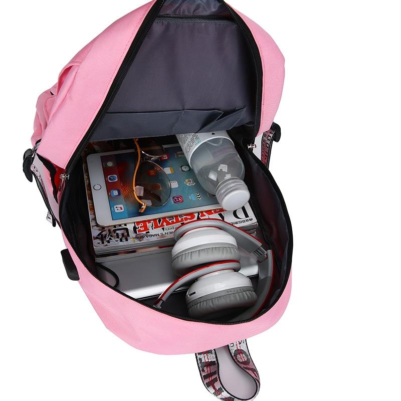 Anti-theft Usb Backpack for Sports and Leisure - Black